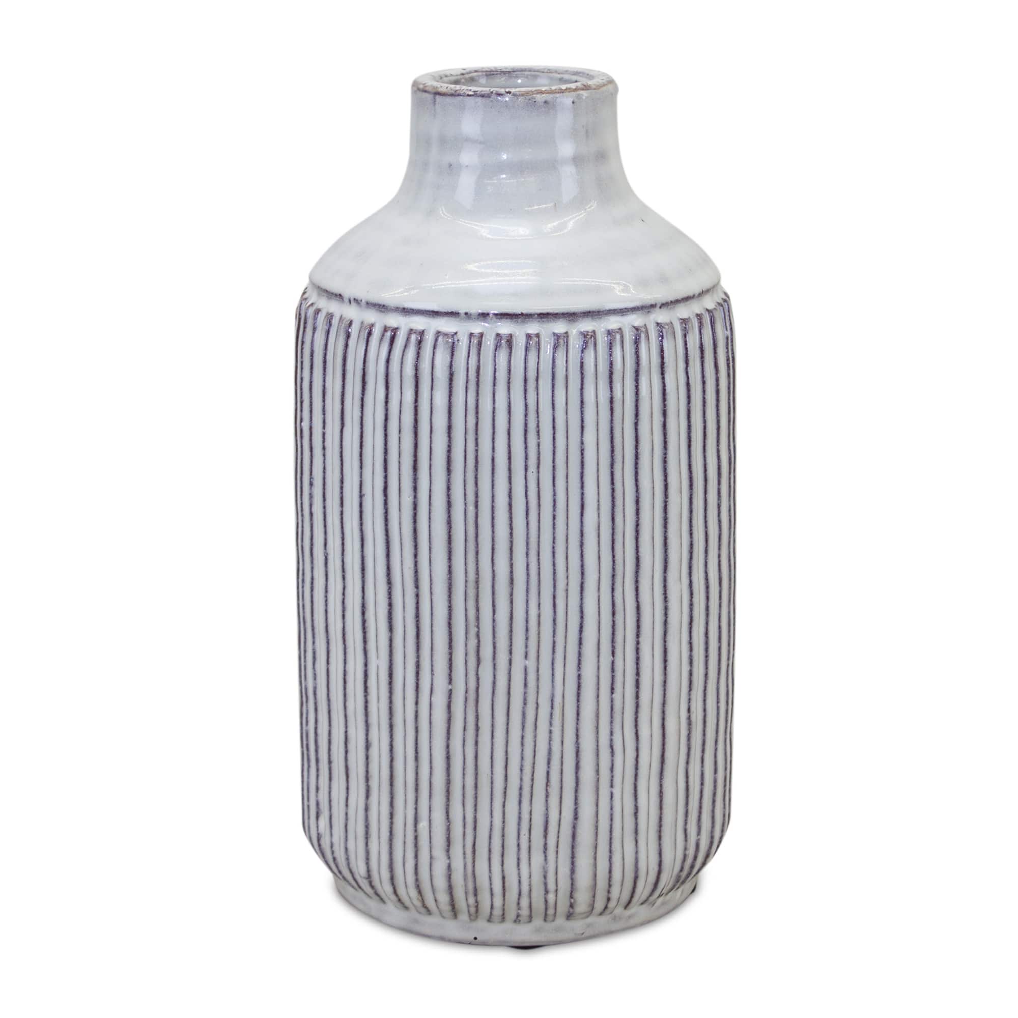 10" Gray Terracotta Vase